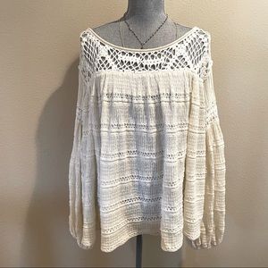 Free People Crochet Knit Top